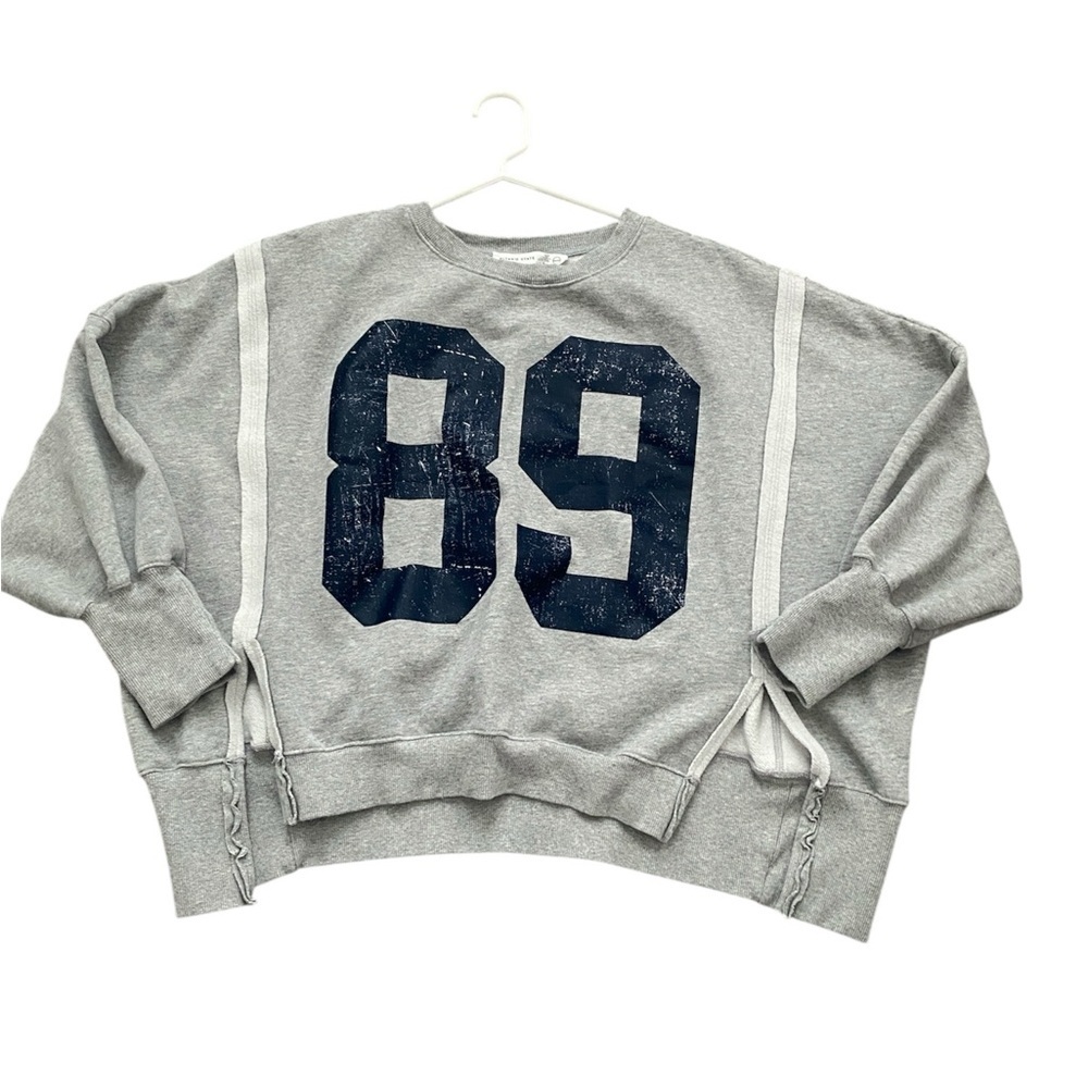 Altar'd State 89 Oversized Sweatshirt Gray Women’s Size XXS/XS - Picture 5 of 6